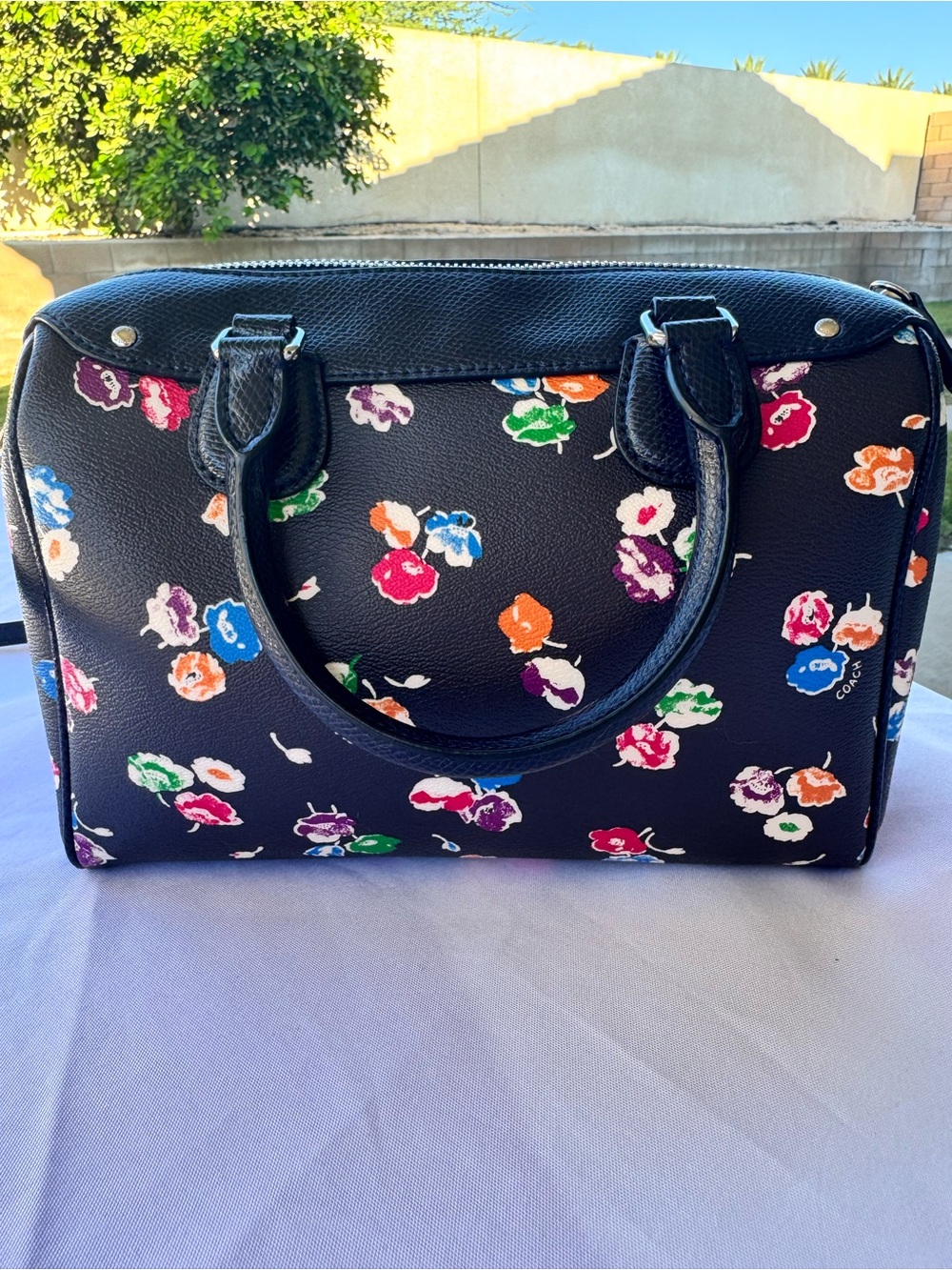 COACH Floral Mini Bennett Satchel and Zip Wallet Set - Picture 2 of 16